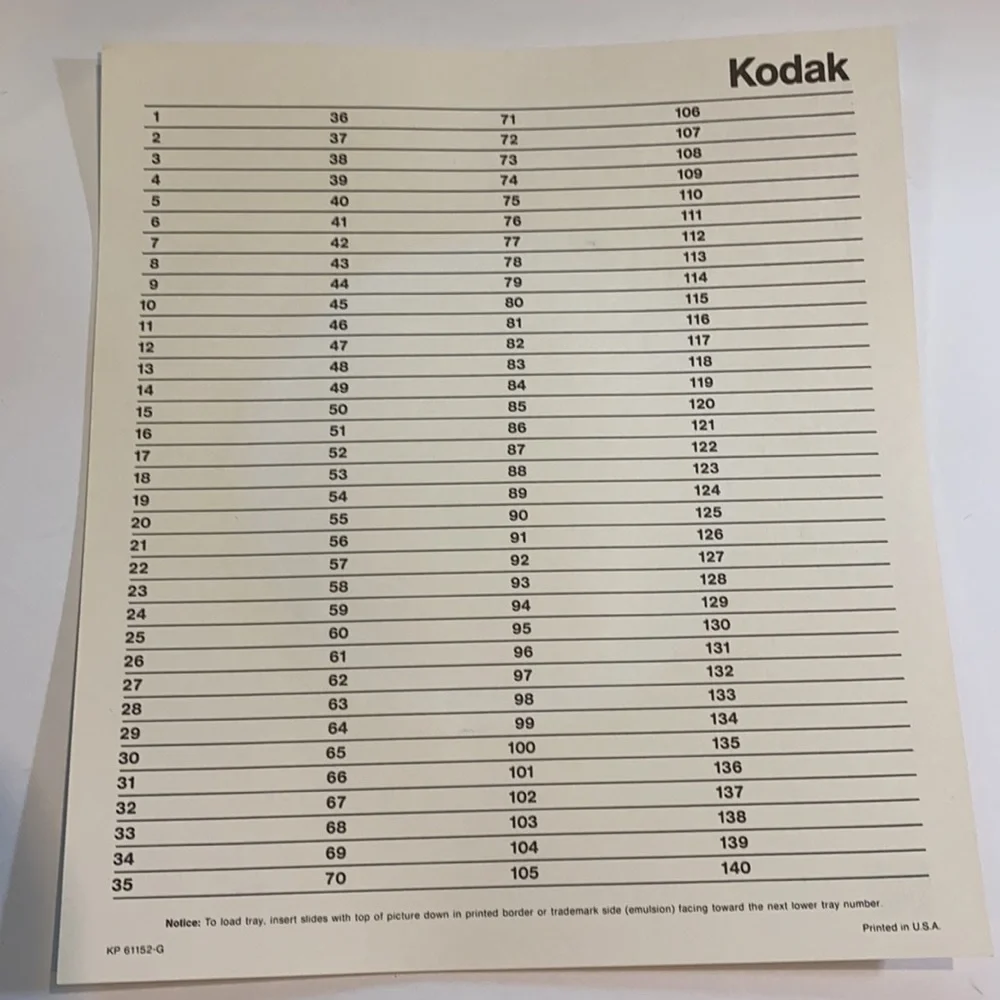 Kodak Carousel Transvue 140 slide tray Vintage Photography Storage